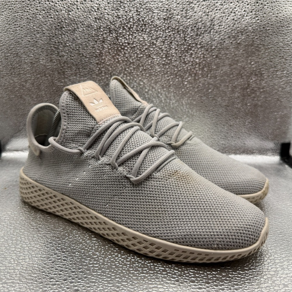 Size 9 Adidas Tennis Hu Pharrell Williams Gray Low Top Lace Up Shoes DB2553
